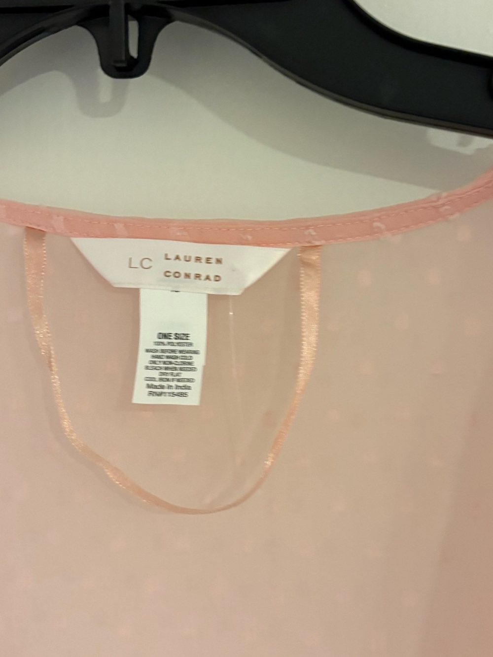 Sheer Pink Ruffle Tie-Front Cover-Up - - Picture 2 of 3